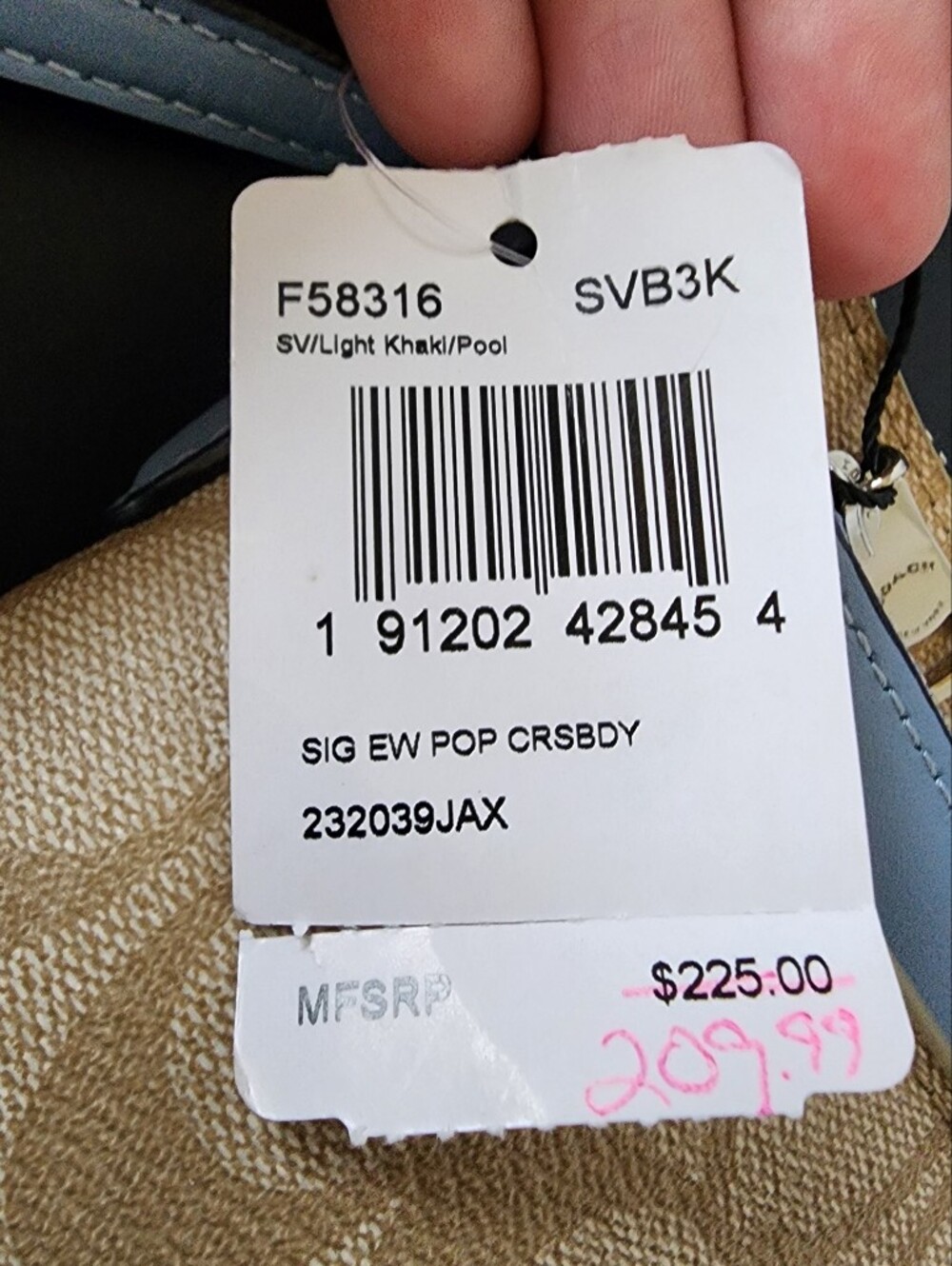 SOLD✨️NWT✨️ Coach Signature East West Pop Crossbody With Pouch, 2017, $228 MSRP - Picture 9 of 9